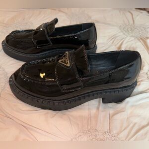Prada Glossy Black Loafers